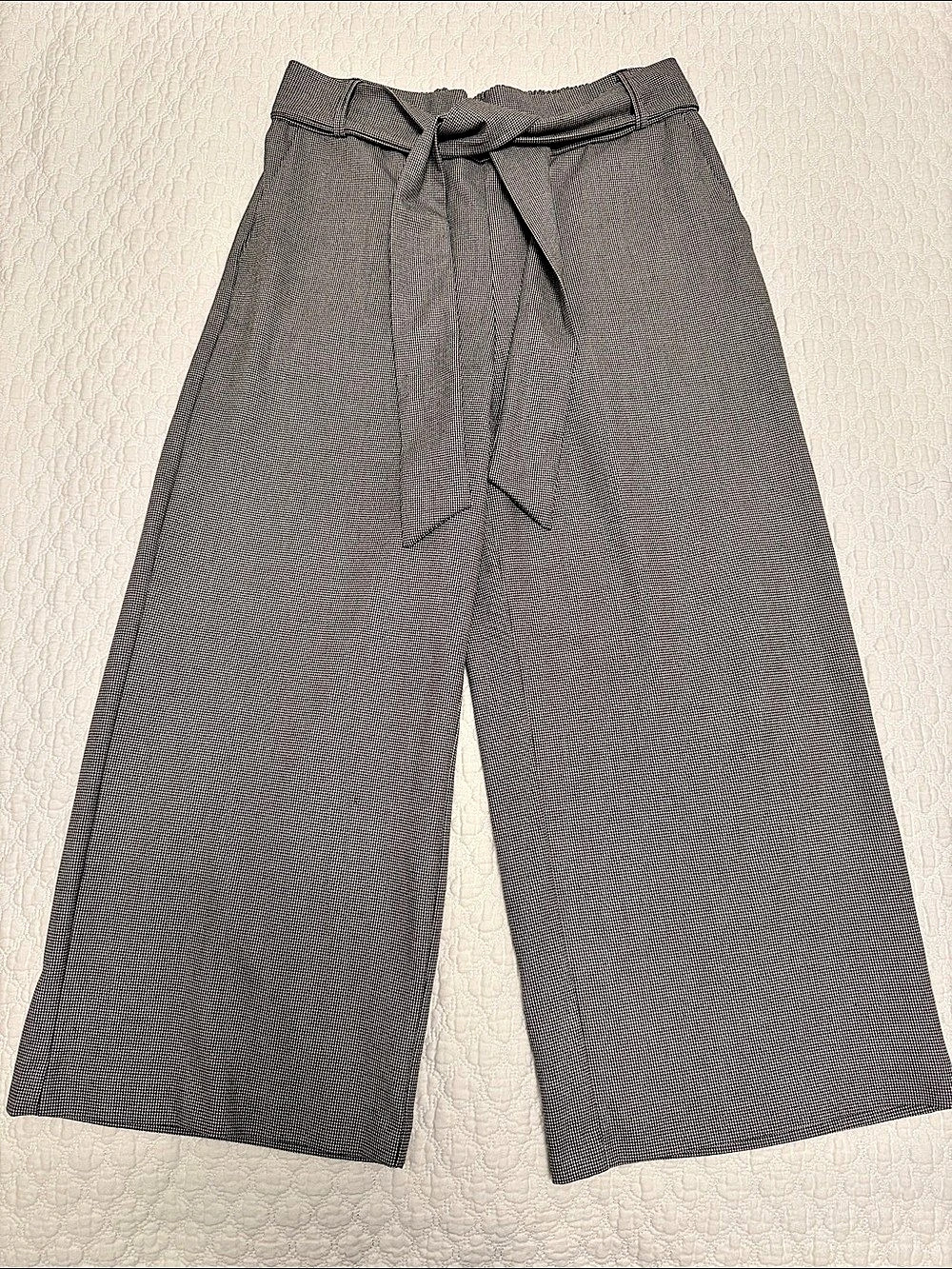 Zara Collection wide-leg pants Houndstooth Wide Leg Pants in Black & White Size